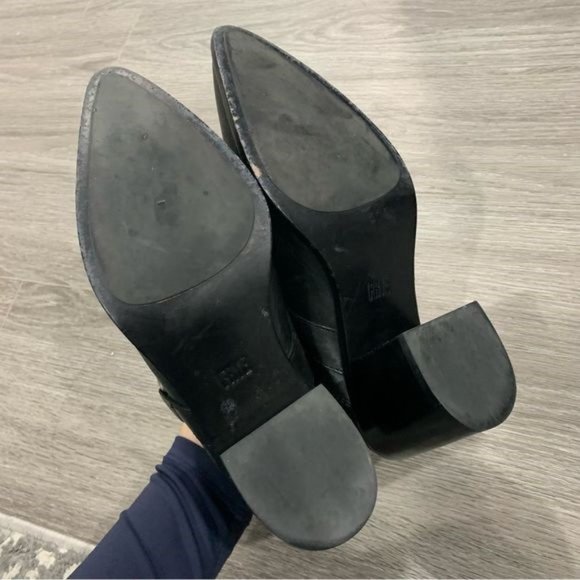💥FINAL PRICE💥 Frye | Black Flynn Leather Harness Mule Size 9 - Picture 4 of 11